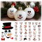 Wrapables Snowman Face Stickers for Crafts, Christmas Decoration for Windows, Refrigerators, Water Bottles, Cups (Set of 41), Frosty